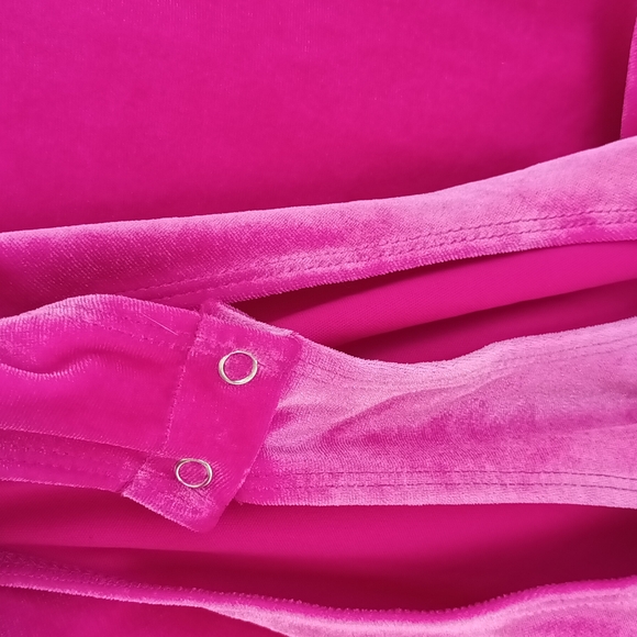 Vibrant Pink Long Sleeve Bodysuit - Picture 3 of 7